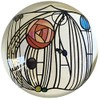 Domed Glass Paperweight - Mackintosh Rose Window Design