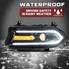 HECASA Left Headlight Assembly with Bulb&LED Compatible with 2015-2023 Dodge