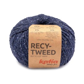 50 g "Recy-Tweed" - Colour 87 - Dark Jeans - Yarn Made from Recycled Fibres