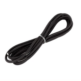 CARTMAN 1/4“ Marine Grade Elastic Cord Crafting Stretch String, 10ft, for Camping, Kayak Deck, Crafting Black Color
