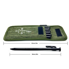 Heavy Duty 8-Inch Steel Tent Stakes - Set of 8, Durable Camping Pegs for Robust and Reliable Fastening
