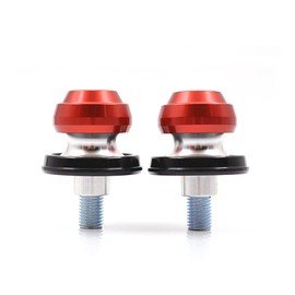 LEDISHUN Swingarm Bobbins Spools Sliders Stand Screws (for Kawasaki Vehicle) Z900 Z900RS Z650 Z1000 Z400 Vulcan S Ninja650 Z e-1 ZX-10R Eliminator SE Ninja1000 Ninja400 Z650RS ZX-4R ZX-4RR (Red)