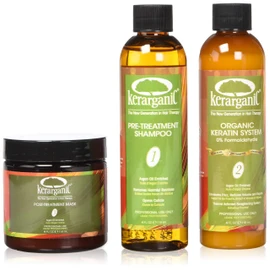 KERATIN TREATMENT SET - ORGANIC - FORMALDEHYDE FREE - 4-oz