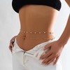 Waist Chain Pearl Body Chain Layered Belly Chains for Women