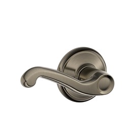 SCHLAGE F10FLA620 Flair Passage Lever, Antique Pewter
