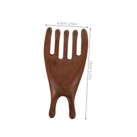 Minkissy Wooden Scalp Massage Comb Temple Massager Tool Portable Face Massager for Hair Growth Relief