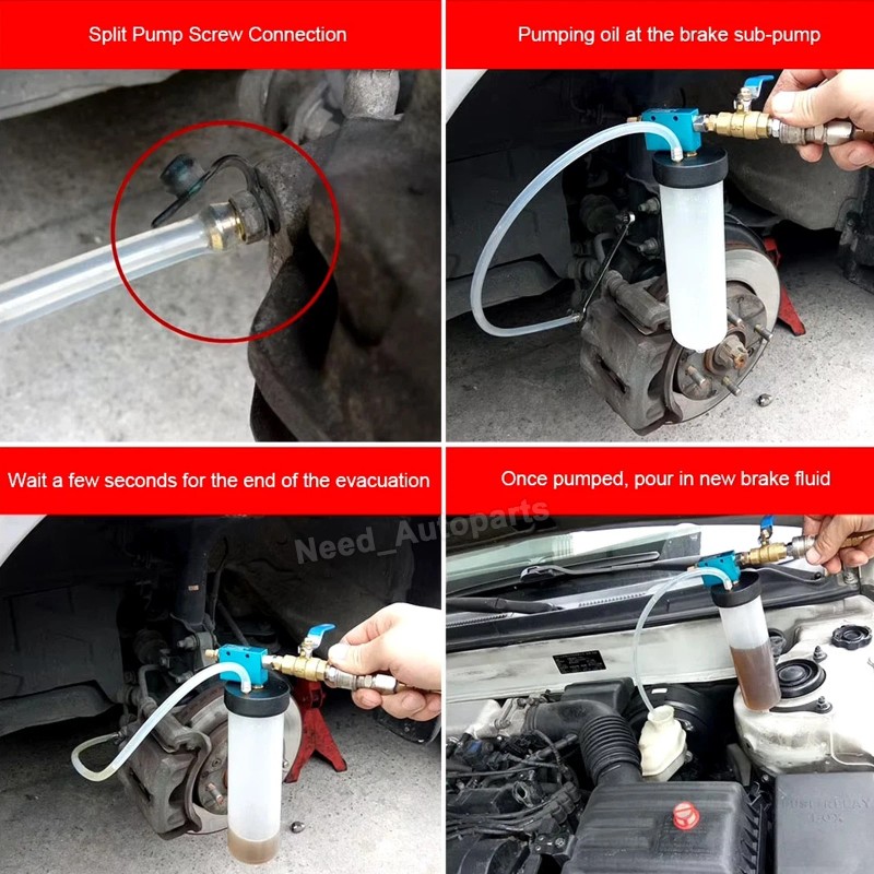 Luck_Mall Car Vehicle Vacuum Brake Bleeder Tank Fluid Oil Change