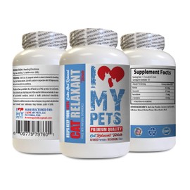I LOVE MY PETS LLC Anxiety Relief Cats - CAT Relaxant - Anxiety Relief & Calmer - Premium Quality Treats - Chamomile cat Treats - 90 Treats (1 Bottle)