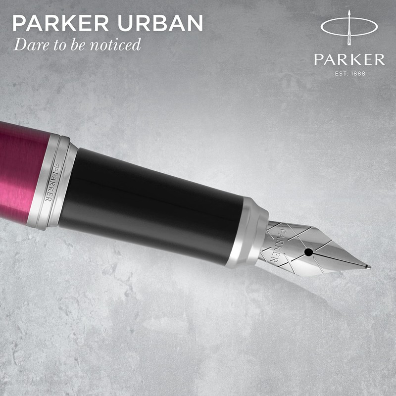 Parker Urban Premium Fountain Pen | Vibrant Magenta with Chrome