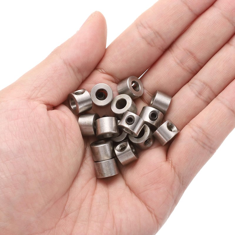 sourcing map 15pcs Set Screw Collars 5mm Bore Shaft Collars,