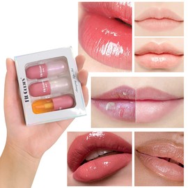 Lip Plumper Set, Lip Plumper Lip Gloss, 3 Piece Natural Lip Gloss, Shine your Lips, Moisturise and Lighten Lip Lines, Increase Lip Elasticity