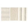 Creative Co-Op Tan & Grey Striped Cotton Tea Towels (Set