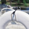 FUTURUP Stainless Steel Marine Horseshoe Bracket Life Buoy Ring Holder