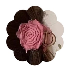 Elegant And Retro Rose Flower Grab, Red Bean Paste Pink, Versatile Design, Retro Charm, Delicate Craftsmanship, Elegant Temperament, Unique Appeal, Fashion Focus.