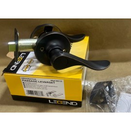 Legend 809125 Wave Style Lever Handle Passage Leverset Lockset Oil Rubbed Bronze
