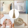 Ysleen 40 Pieces Natural Jute Tassels for Crafts Small Tassels