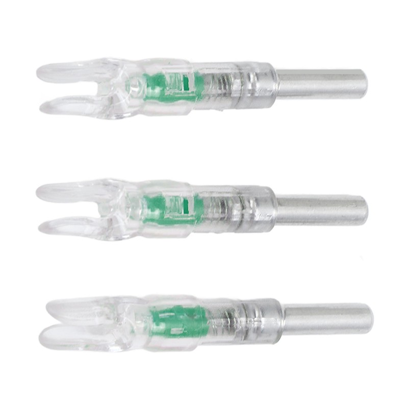 3PCS Archery Lighted Nocks Plastic Automatic with Switch 6.2mm Inner