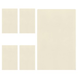 TG Mid-Size Screwless Blank Wall Plate, Child Safe Blank Device Outlet Cover, Medium Size 1-Gang 4.88" H x 3.11" L, Polycarbonate Thermoplastic, UL Listed, SP-MB1-LA5P, Light Almond (5 Pack)