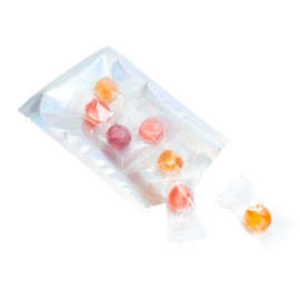 QQ Studio 100 PCS Metallic Mylar Foil Open Top Sealable Bags (7x10cm (2.7x3.9"), Clear & Holographic)