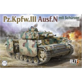 TAKOM TAK08005 1:35 Blitz Panzer Pz.Kpfw.III Ausf.N mit Schurzen [Model Building KIT]
