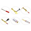Cleqee 8pcs 24K Gold Plated Banana Plug Speaker Cable Connector