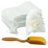 200 Pcs Disposable Tea Filter Bags, 6.94x9.05cm Drawstring Seal Filter
