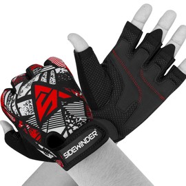 Sidewinder Workout Weight lifting Gloves Breathable Workout Gloves for Men and Women Anti Slip Padded Shock-Absorbing Extra Grip Palm Protection Half Finger Exercise Gloves for Cycling Gym Training