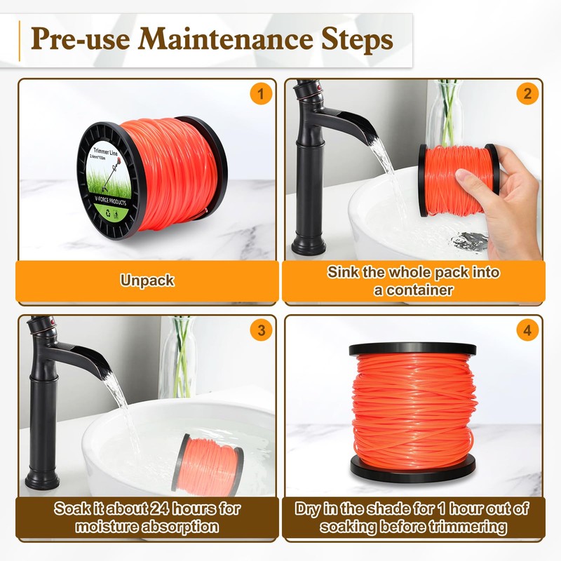 UCINNOVATE Strimmer Line Wire, 1 Spool Round String Trimmer Line,