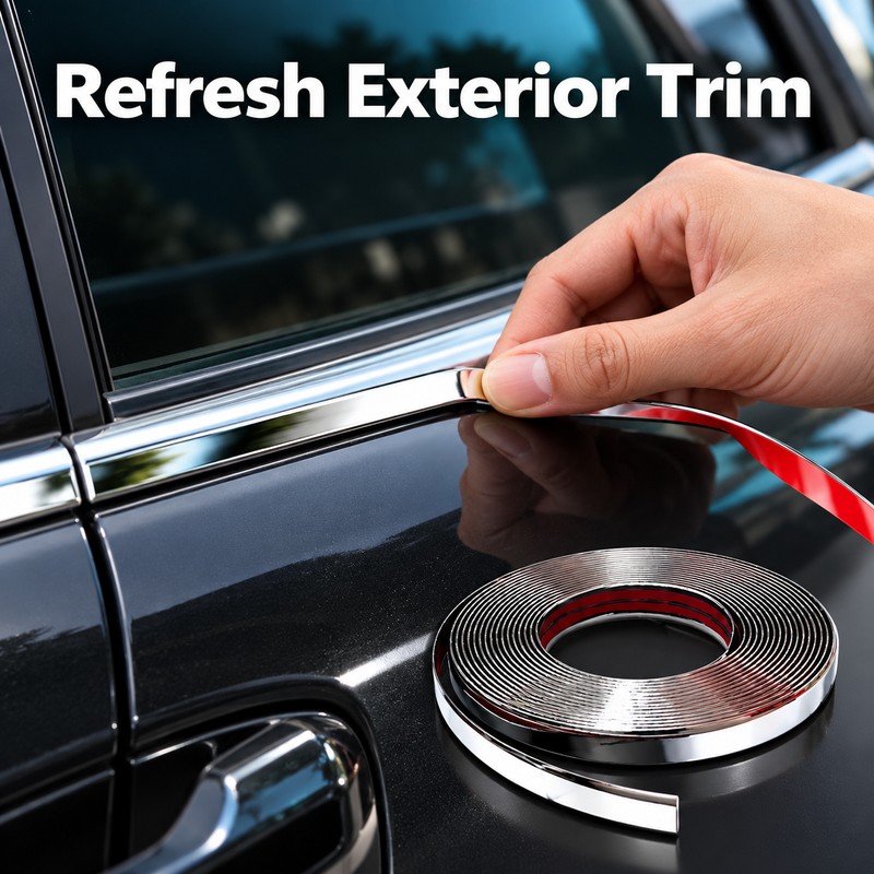 5M Silver Chrome Car Styling Trim Strip, 6-30 mm Width