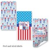 Food, Friends & Fireworks Party Mini Chocolate Candy Bar Sticker