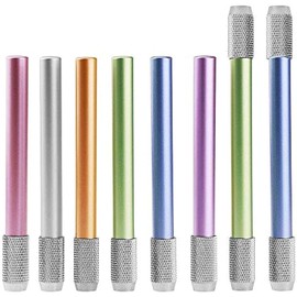 Zhhuoc Silver Pencil Extenders Dual Head Pencil Extender for Artists Adjustable Metal Handle Pen Holder Lengthener for School Office Desk Supplies Holders and Dispensers Accessories