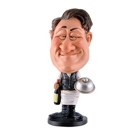 Vogler Funny Life-Wackler Waiter with Tray, Bobble-Head