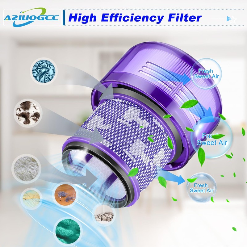 Aziliogcc Vacuum Filter Replacement for Dyson V11 V15, Purple, 2