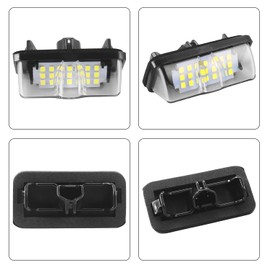 Asasytal LED License Plate Light Assembly Number Plate Lamp 6000K White Compatible with Avalon Alphard Corolla Mirai Prius RAV-4 Vellfire ES300h LX600 UX200/250H/300E, 2 Pcs