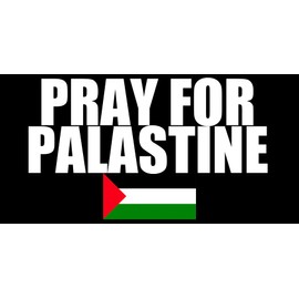 Pray for Palestine Bumper Sticker (Support for Palestinian People Vinyl Decal for car Truck or Laptop (3 x 6 inch)
