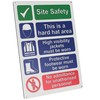 Durable A4 Aluminum Composite Site Safety Sign with Fixing Holes