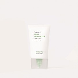 Fondant Pure Calm Daily Sun Cream Organic Car Tea Moisture Soothing Sun Cream Without White Casting SPF 50+, PA++++ / 퐁당 퓨어 캄 데일리 선크림 유기자차 눈시림 백탁 없는 수분 진정 선크림 SPF 50+, PA++++
