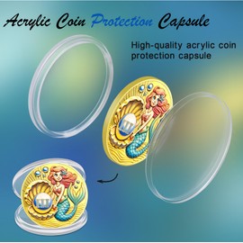 CHURYUML 3 Year Mermaid Sobriety Coin Three Year Sobriety Chip Non-Religious AA Coins Recovery Medallions Sobriety Gifts for Women Inspirational Alcoholics Anonymous Addiction Recovery Gift