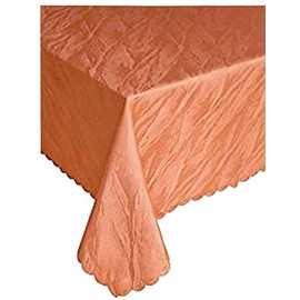 Damask Tablecloth, Non-Iron, 130 x 220 cm, Marble Design, White, Bordeaux, Green, Blue, Terracotta or Cream, Choice of Colours (Terracotta)