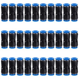 GUNGY Pneumatic Connector 8 mm Pneumatic Connectors Fittings Push In Quick Coupling 8 mm to 8 mm Air Quick Coupling Kit 30 Pieces