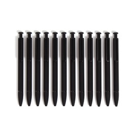 U Brands Midnight Monterey Ballpoint Pens, Set of 12, Black Soft Touch, Painted Black Details, Bold (1.0 mm) Point, Black Ink