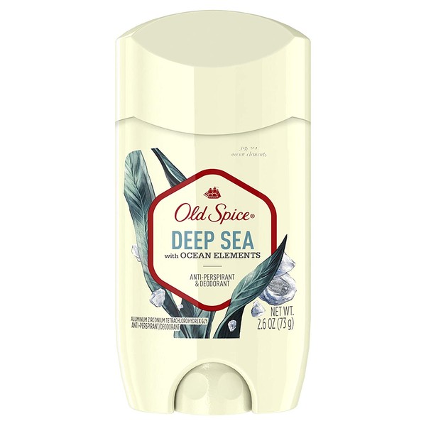 Old Spice Invisible Solid Antiperspirant Deodorant for Men, Deep Sea with Ocean Elements Scent, 2.6 Fluid Ounce (Pack of 12)