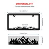ZXFOOG Mountain License Plate Frames- Plastic Black Car Tag Holder