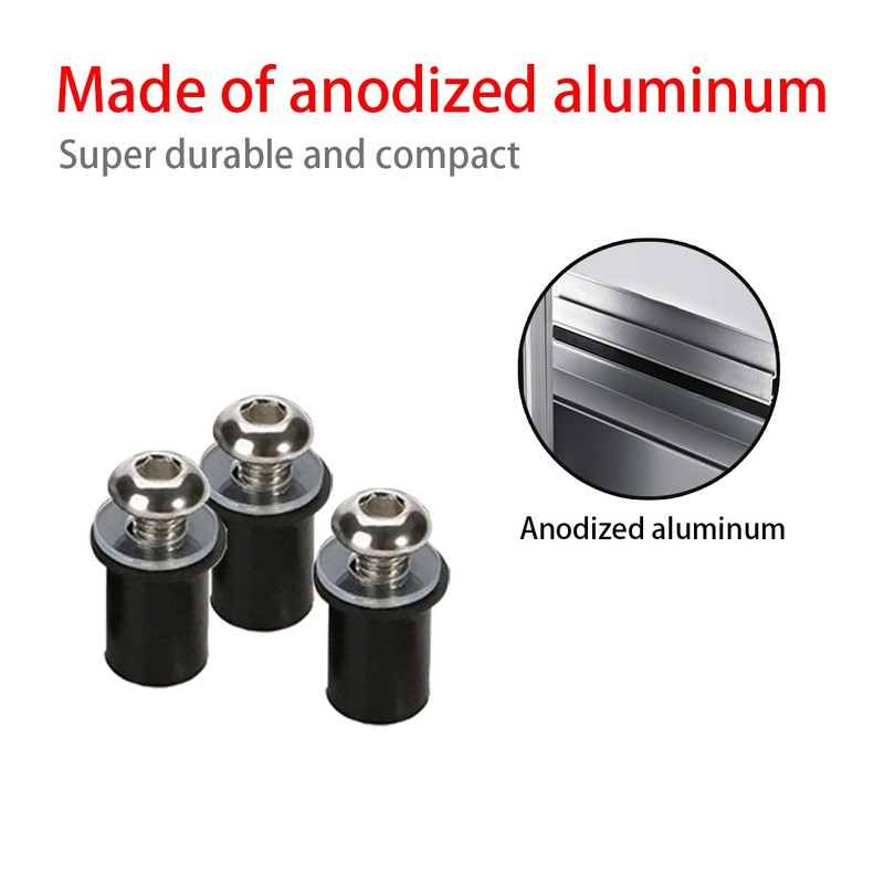 CGEAMDY 10 Pieces Windscreen Bolt Kit, Universal Windshield Modified Screw,