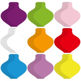 Jetec 108 Pcs Christmas Assorted Creative Paper Cutouts 3.94 Inches Light Bulb Paper Cut Outs Ornament Winter Christmas Tree Cutouts for Teacher Kids Classroom School Bulletin Board Decoration