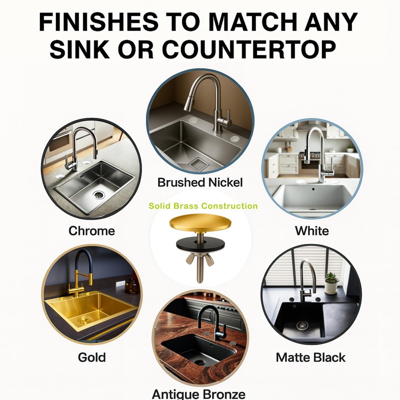 Kitchen Sink Hole Cover, Faucet Hole Cover for Sink Sprayer