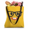Nerd Emoticon Buck Teeth Nerd Glasses costume Tote Bag