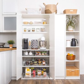 HOLDN’ STORAGE Heavy-Duty Premium Collection Pull Out Cabinet Organizer - Cabinet Drawer Slide Outs Metal Chrome (Chrome, 26 Inch)