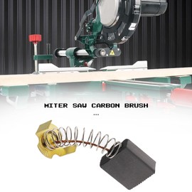 ECSiNG 2 Pairs of Carbon Brushes 7x17x17mm Compatible with Rexon M2500A Mitre Saw Power Tool Replacement Parts Electric Tool Accesories