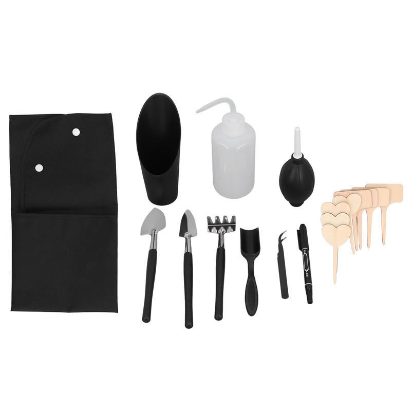 18pcs Succulent Plant Tools Set with Tea Spoon Curved Tweezer